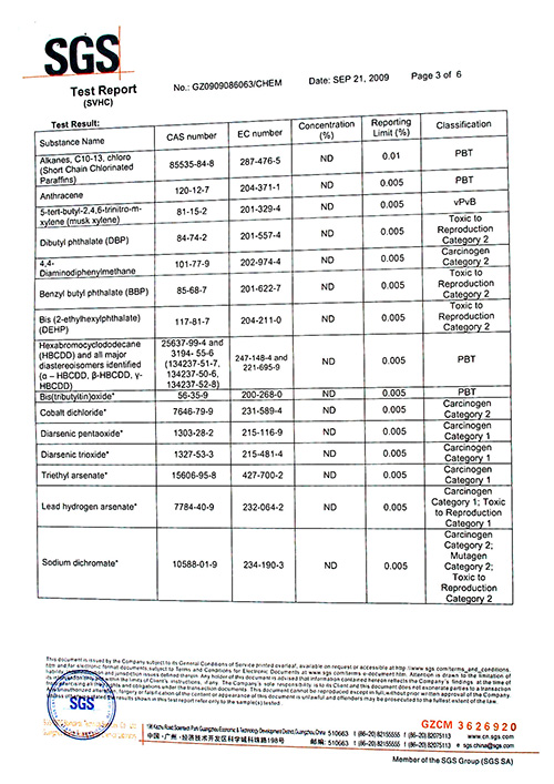球盟会(中国)SGS环保测试REACH-POM